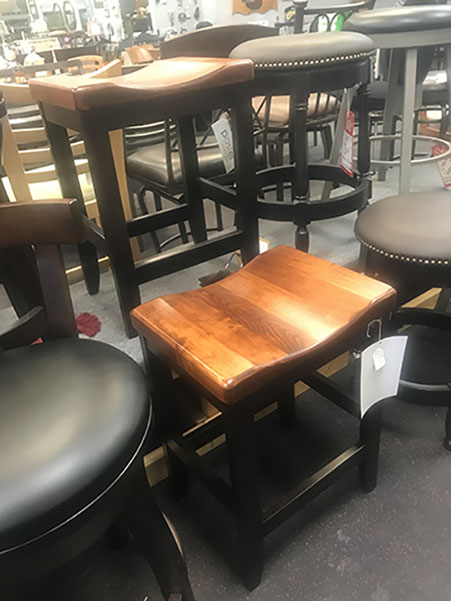 wooden barstool